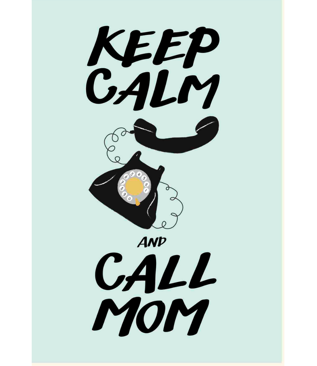 Chlea Paperie GREETING CARD KEEP CALM AND CALL MOM