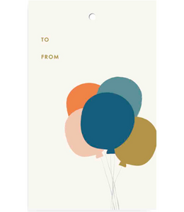 Chlea Paperie GIFT TAG BALLOONS IN FIVE