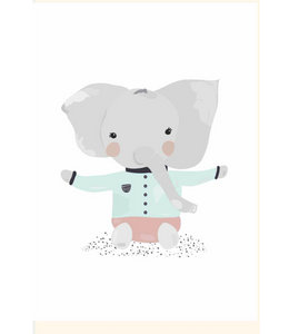 Chlea Paperie GREETING CARD ELEPHANT IN SWEATER ONESIE