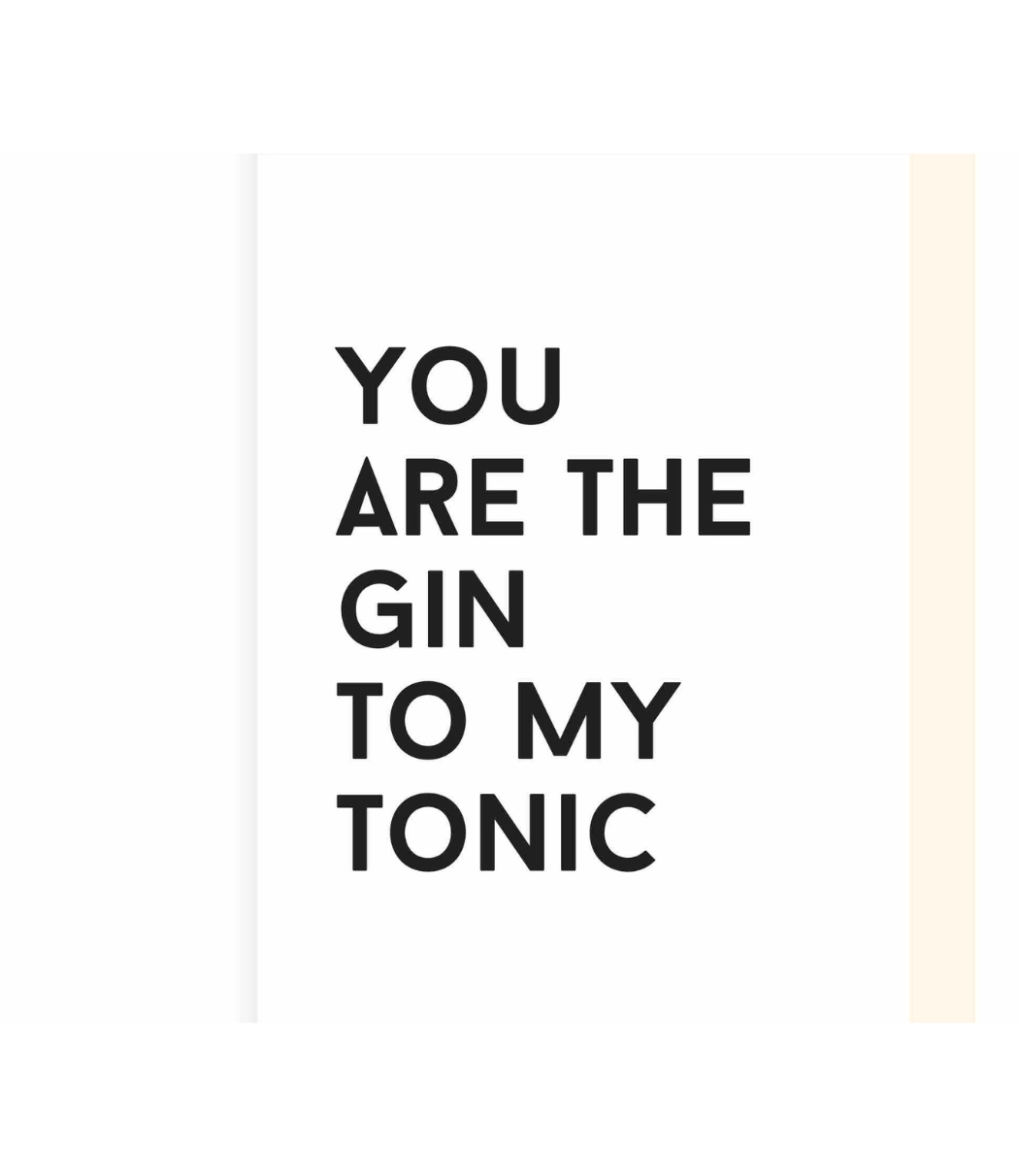 Chlea Paperie GREETING CARD GIN TO MY TONIC