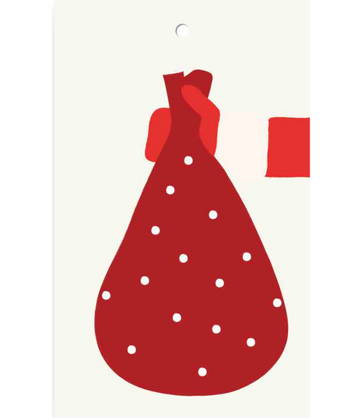 Chlea Paperie GIFT TAG SANTA RED SACK