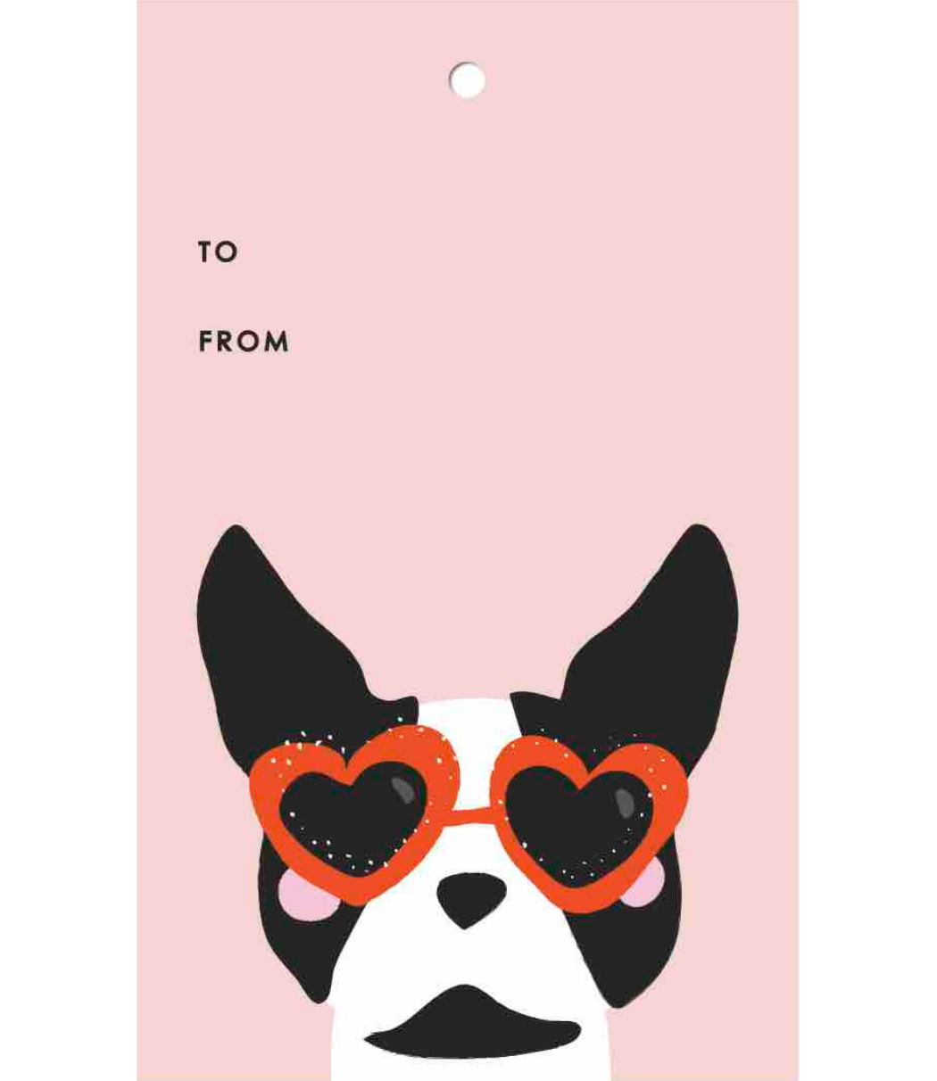 Chlea Paperie GIFT TAG TERRIER HEART SUNNIES