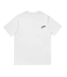 T-shirt Logo Pesawat Bordir Short White