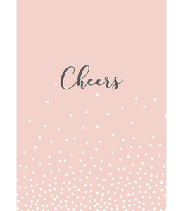 Chlea Paperie GREETING CARD CHEERS DOTS WHITE