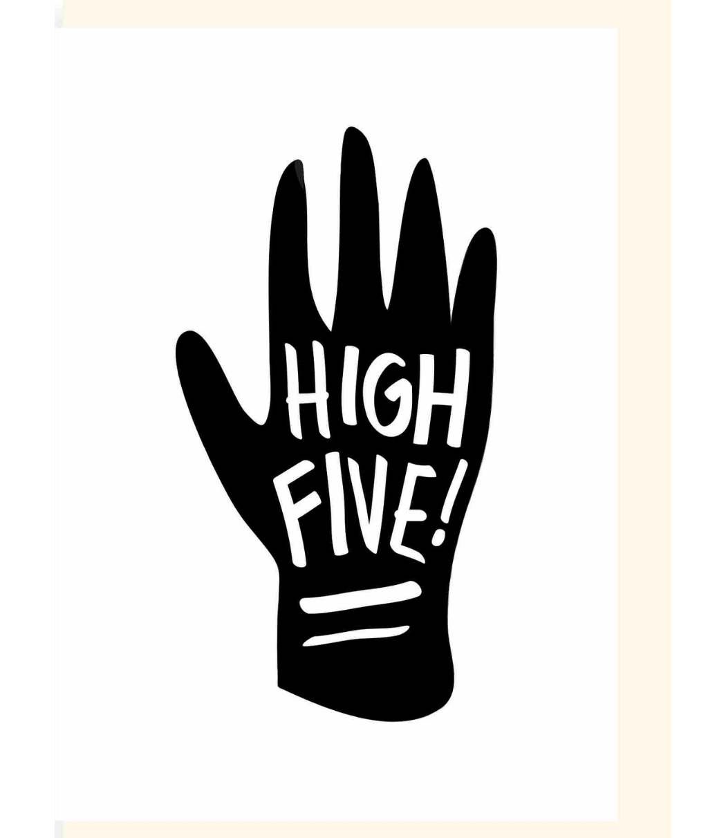 Chlea Paperie GREETING CARD HIGH FIVE