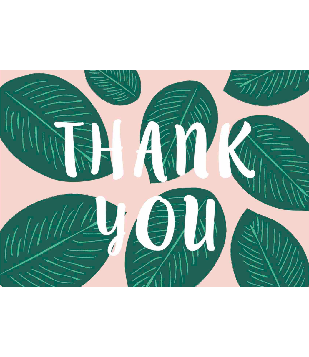 Chlea Paperie GREETING CARD PALM LEAF THANK YOU