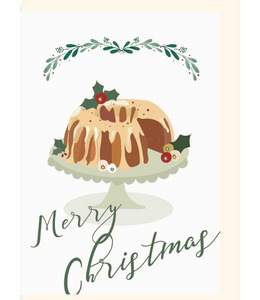 Chlea Paperie GREETING CARD BUNDT CAKE CHRISTMAS