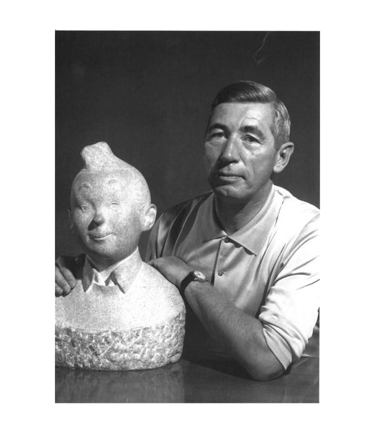 Postcard: Museum - Herge's Tintin Bust Portrait