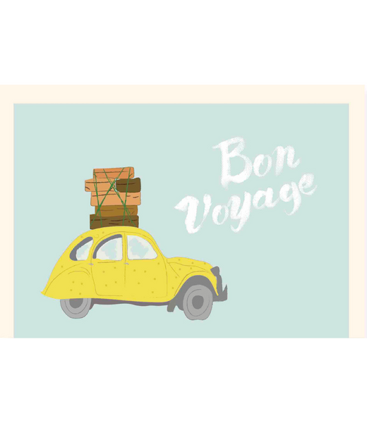 Chlea Paperie GREETING CARD BON VOYAGE VINTAGE VW