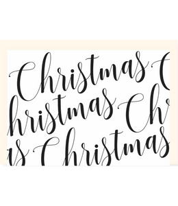 Chlea Paperie GREETING CARD CHRISTMAS LETTERING PATTERN
