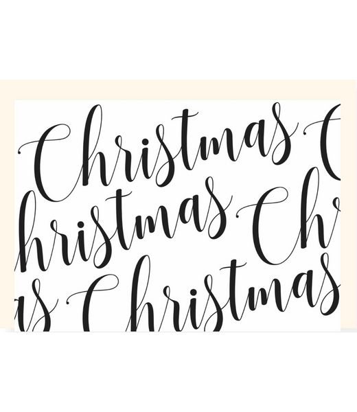 Greeting Card Christmas Lettering Pattern