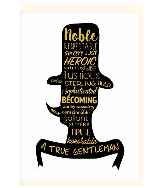 Greeting Card True Gentleman Hat