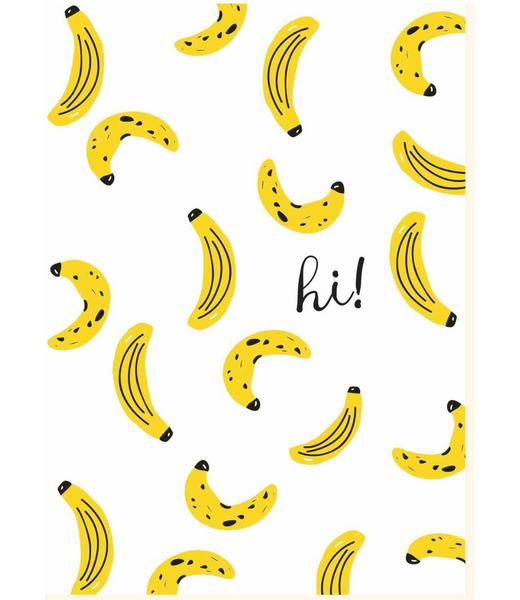 Chlea Paperie GREETING CARD BANANAS FLYING