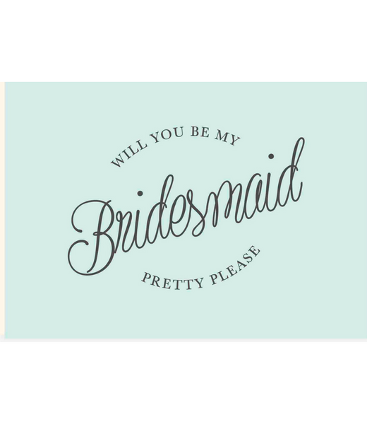 Chlea Paperie GREETING CARD BRIDESMAID PRETTY PLEASE