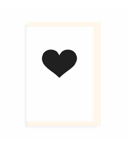 Chlea Paperie GREETING CARD HEART IN BLACK