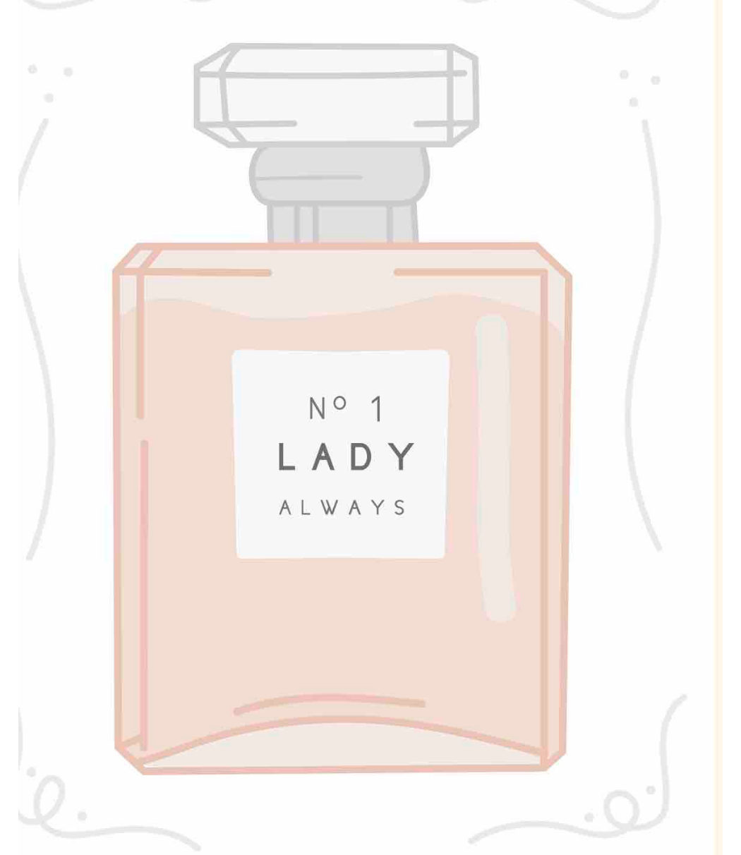 Chlea Paperie GREETING CARD NUMBER ONE LADY PERFUME
