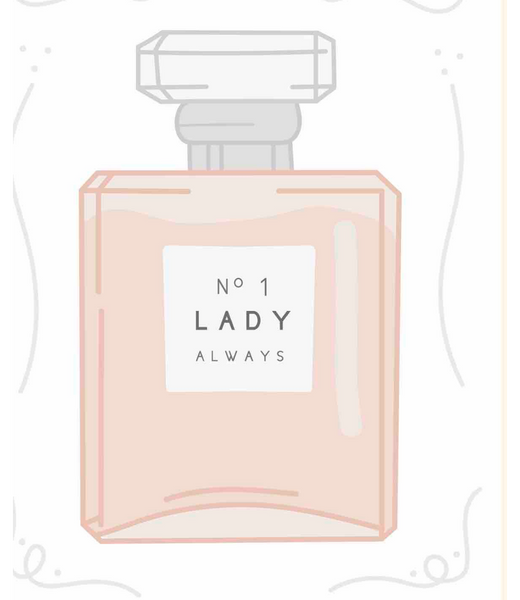 Greeting Card Number One Lady Perfume