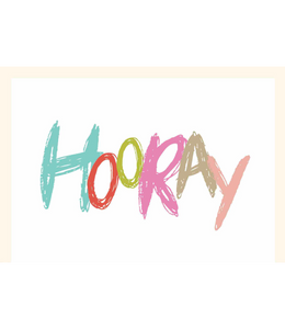 Chlea Paperie GREETING CARD HOORAY MULTICOLOR