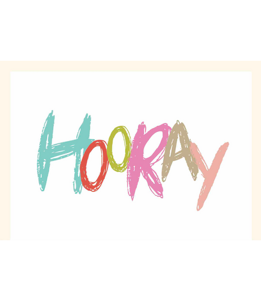 Greeting Card Hooray Multicolor