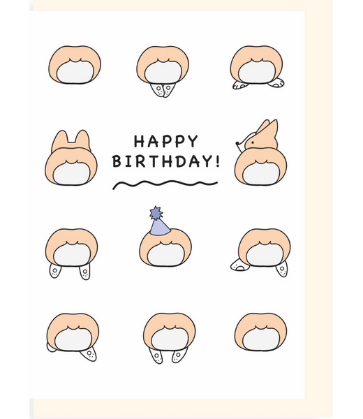 Greeting Card Corgi Butts