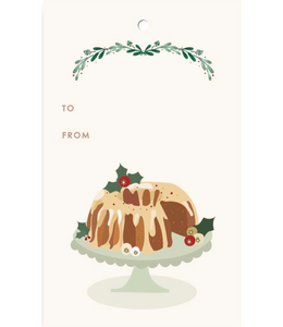 Gift Tag Bundt Cake Christmas