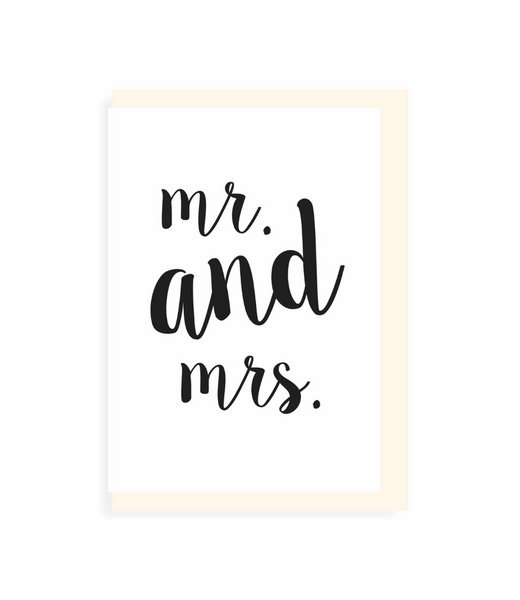 Chlea Paperie GREETING CARD MR. AND MRS. BRUSH