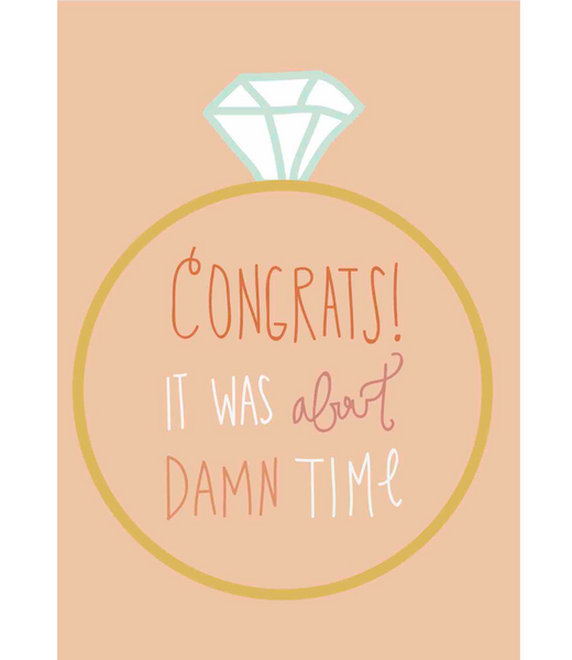 Chlea Paperie GREETING CARD ABOUT DAMN TIME