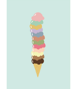 Chlea Paperie GREETING CARD ICE CREAM CONE TALL
