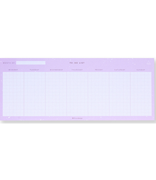 Thre Design Weekly Notepad Lilac