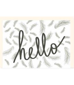 Chlea Paperie GREETING CARD HELLO FEATHER