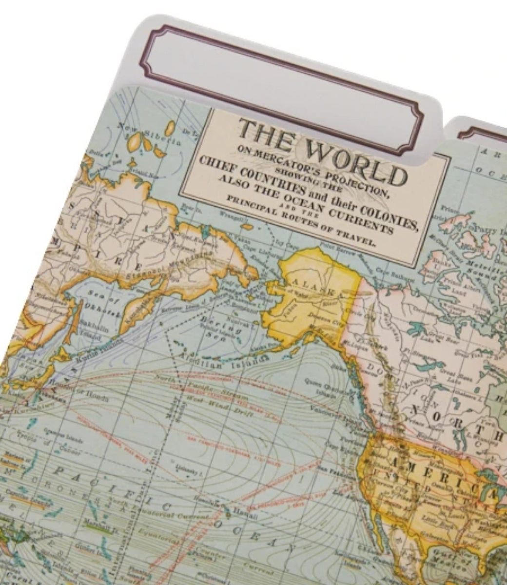 World Map File Folders 12 In Set – Art&Science
