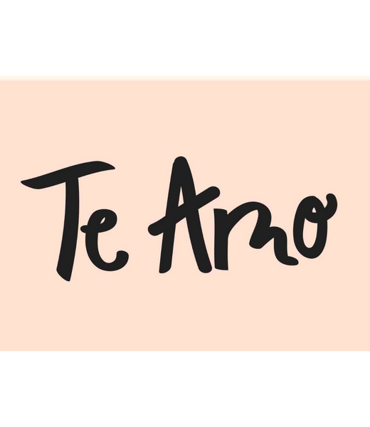 Greeting Card Te Amo Brush