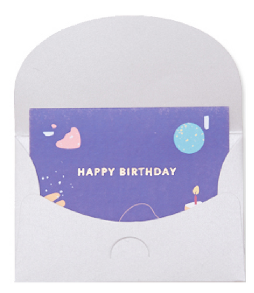 Thre Design Birthday Card