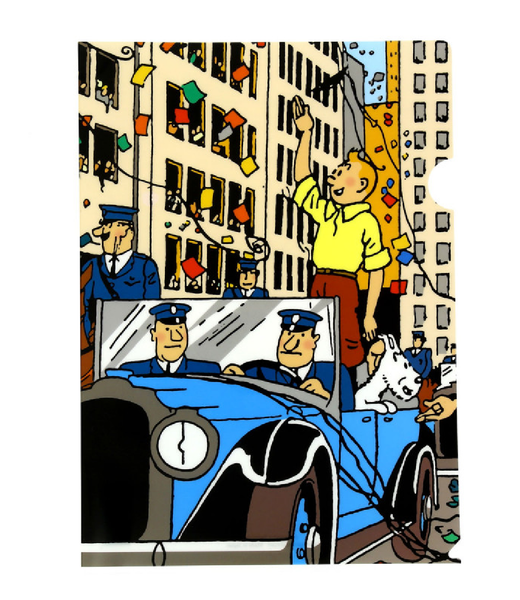 A4 Plastic Folder: Tintin Waving