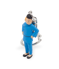 Load image into Gallery viewer, Tintin PVC KEYRING: TINTIN BLUE LOTUS (SMALL)
