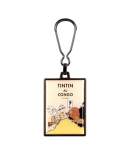 Tintin METAL KEYRING: TINTIN IN THE CONGO COLOURED