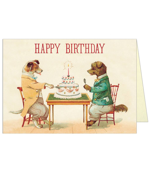 Cavallini HAPPY BIRTHDAY DOGS AND CAKE NOTECARDS