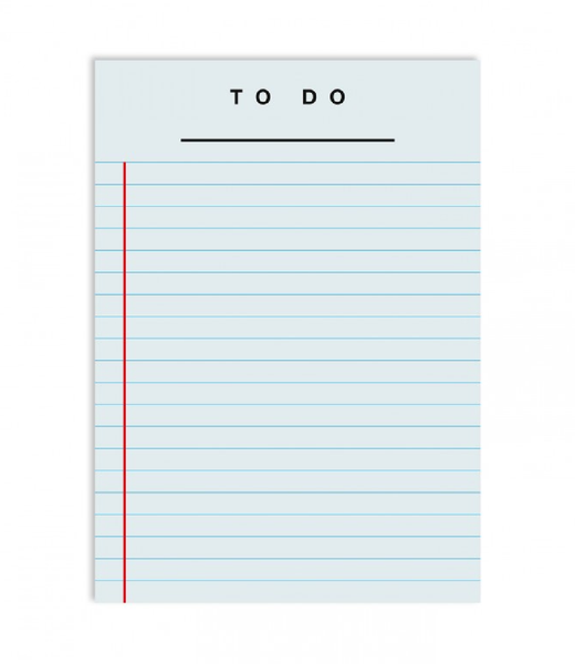 To Do Blue  Notepad A6