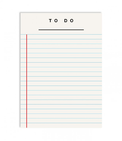 To Do White  Notepad A6