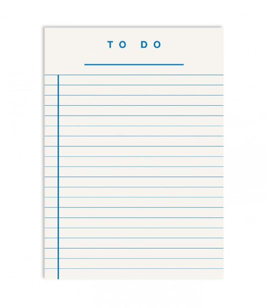 To Do Mono Blue Notepad A6