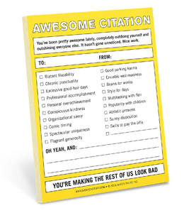 Knock Knock Awesome Citation Paper Notepad