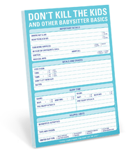 Load image into Gallery viewer, Knock Knock DON&#39;T KILL THE KIDS REFRESH PAPER NOTEPAD
