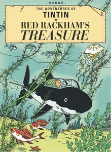 Tintin POSTCARD COVER: Red RackhamOs Treasure