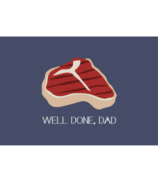 Chlea Paperie GREETING CARD WELL DONE STEAK