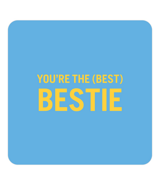 Knock Knock YOU'RE THE BEST BESTIE PRINTED PAPER CARDS