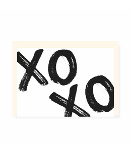 Greeting Card Xoxo Brush Black