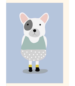 Greeting Card French Bulldog In Diaper