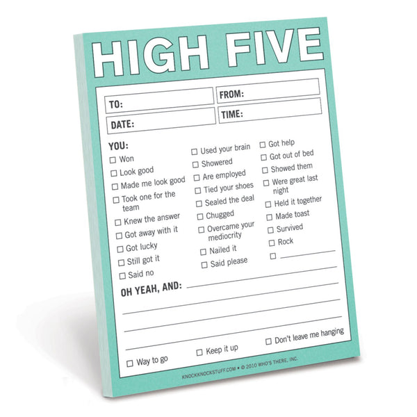 Knock Knock HIGH-FIVE PAPER NOTEPAD
